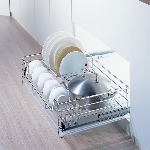CESTA ORGANIZADORA DE PLATOS PROFESIONAL DE ACERO INOXIDABLE PARA PUERTA