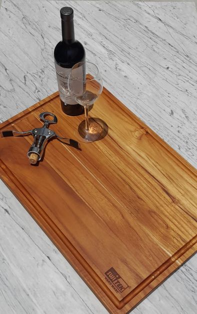TABLA DE CARNICERO PROFESIONAL 100% MADERA TECA