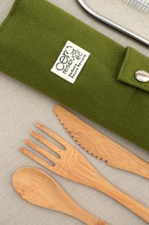 Kit de cubiertos de bambú