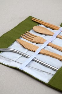 Kit de cubiertos de bambú - 2