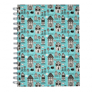 Cuaderno A5 - Casitas menta