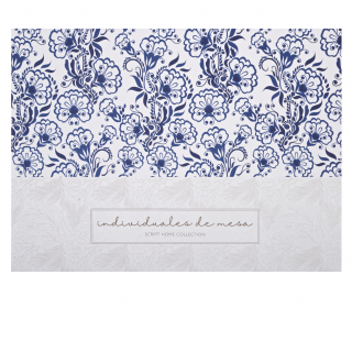 Individuales de mesa - Flores azules