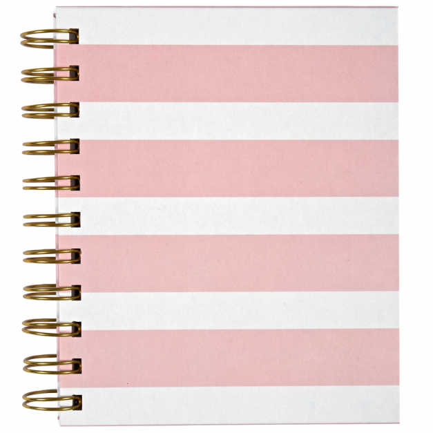 Libretas A6 - Franjas rosadas