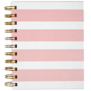 Libretas A6 - Franjas rosadas