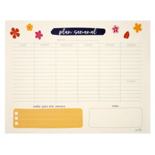 Planner semanal - Petunia