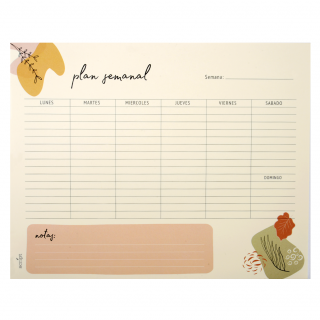 Planner semanal - Botanical