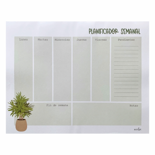 Planner semanal - Macetitas