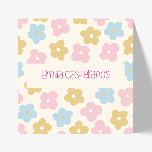 Tarjetas niñas - Flores Emilia