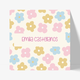 Tarjetas niñas - Flores Emilia