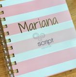 Libretas A6 - Franjas rosadas