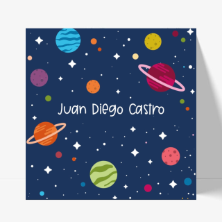 Tarjetas niños - Space