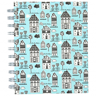 Libreta A6 - Casitas menta
