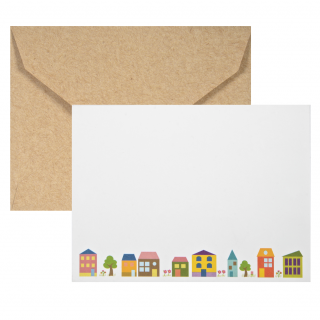 Pack de tarjetas - Casitas de colores