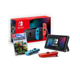 Nintendo Switch 2019 Neon + Minecraft