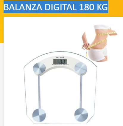 Balanza Digital 180 Kg Controla Tu Peso Y Salud