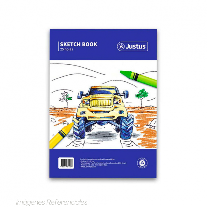 MisÚtilesPe SKETCH BOOK JUSTUS X 25 HOJAS