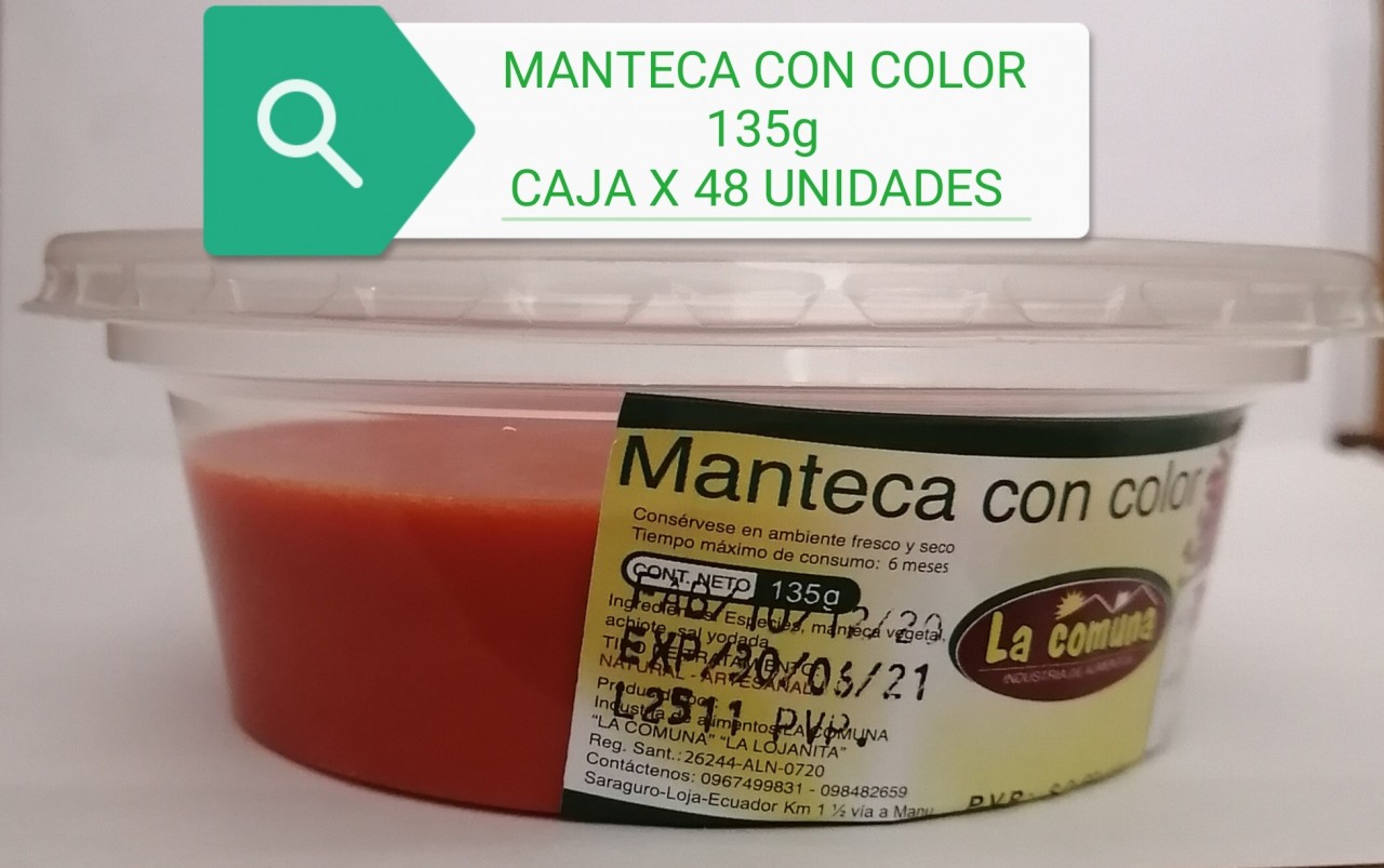 Manteca con color 135g