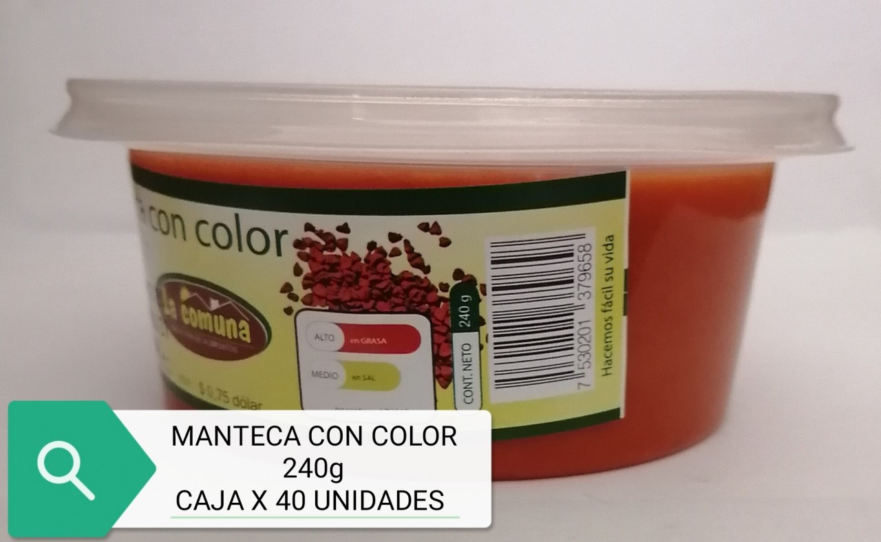 Manteca con color 240g