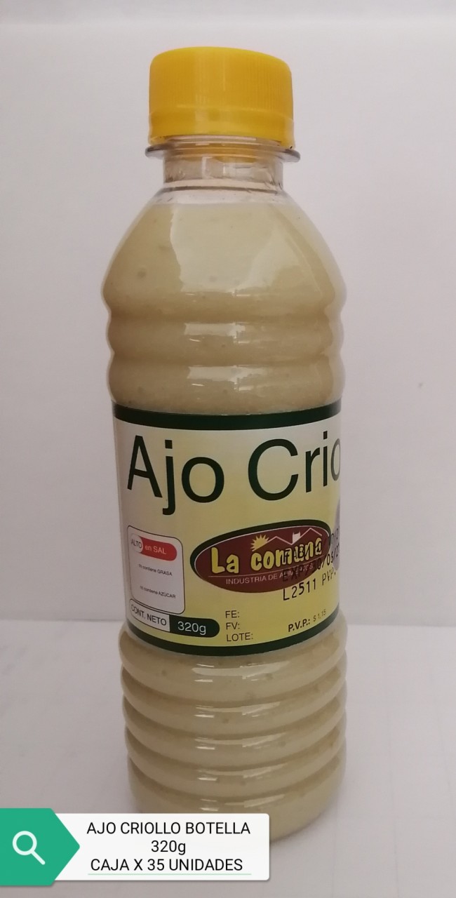 Ajo criollo botella 320g