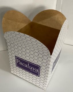 Caja Tulipan troqueladas 12.5x12x13.8 cm. en plegable.14 sin impresión