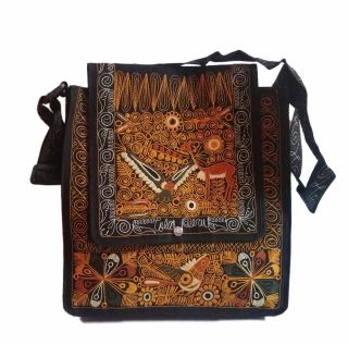 Morral negro y naranja