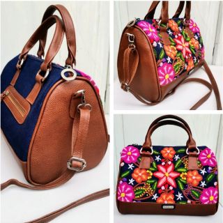 Cartera Baul Jean Bordado