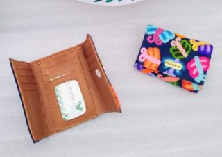 Billetera Jean Bordado Mediana