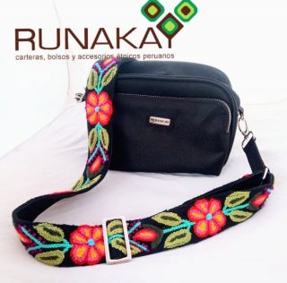 Morral lona asa bordada