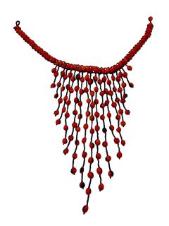 Collar gargantilla con huayruros, diseño cascada