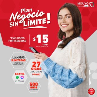 Plan Claro Negocio Sin Límite 15 (Portabilidad)