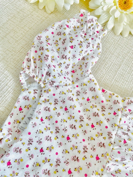 Ropa Exclusiva para Niñas | Valú Moda Infantil Perú : Vestido blanco con  flores para niña 100% algodón - Valú Moda Infantil