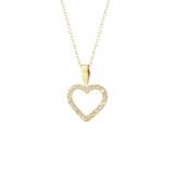 Dije corazón pequeño con brillantes