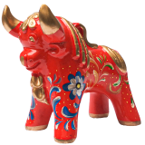 Torito de Pucará Floreado