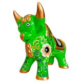 Torito de Pucará Floreado con Ojos