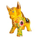 Torito de Pucará Floreado con Ojos
