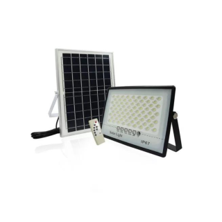 Reflector Led Con Panel Solar 200w Luz Blanca