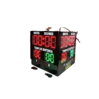 Reloj Cronómetro de pelea Gallero De Innova Leds Cubo 4 Caras marca RECRO