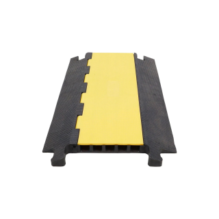 Tope Rampa Protector De Cables 5 Canales Para Piso Uso Rudo Color Amarillo