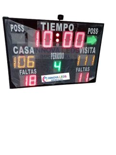 Panel marcador multideportivo de 1.80cm x 1.20cm para evento deportivo marca RECRO