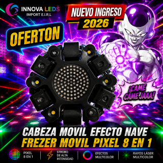 Luz Móvil Cabeza Led 8 En 1 Discoteca Escenario EfectosLuz Móvil Cabeza Led 8 En 1 Discoteca Escenario Efectos