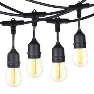 Luces Guirnalda Tendales Vulcanizado + 20 Focos Vintage