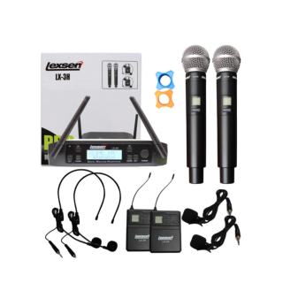 Pack Microfono Inalambrico Lexsen Para Eventos Lx3h