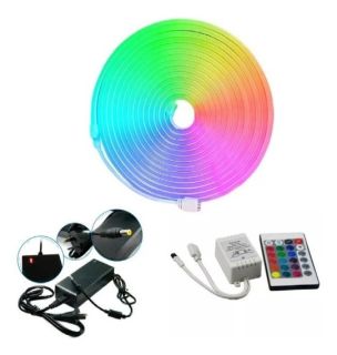 Cinta Tira Led Neon Flex Multicolor 5mt + Control Decoracion