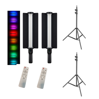 pack 2 Barra Reflector Led Para Fotografía Kit Iluminación + tripode