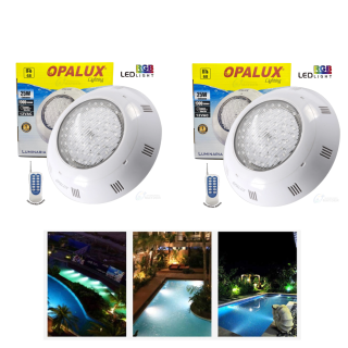 Pack 2 Luminaria Reflector Led 25w Para Piscina Rgb Acuatico
