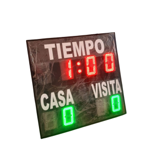 Panel Tablero Marcador Cronometro Deporte Futbol Digital DE 1.50 X 1.50CM Led Rojo Y Verde marca RECRO