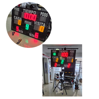 Panel Marcador Multideportivo Puntaje + Tripode Regulable marca RECRO