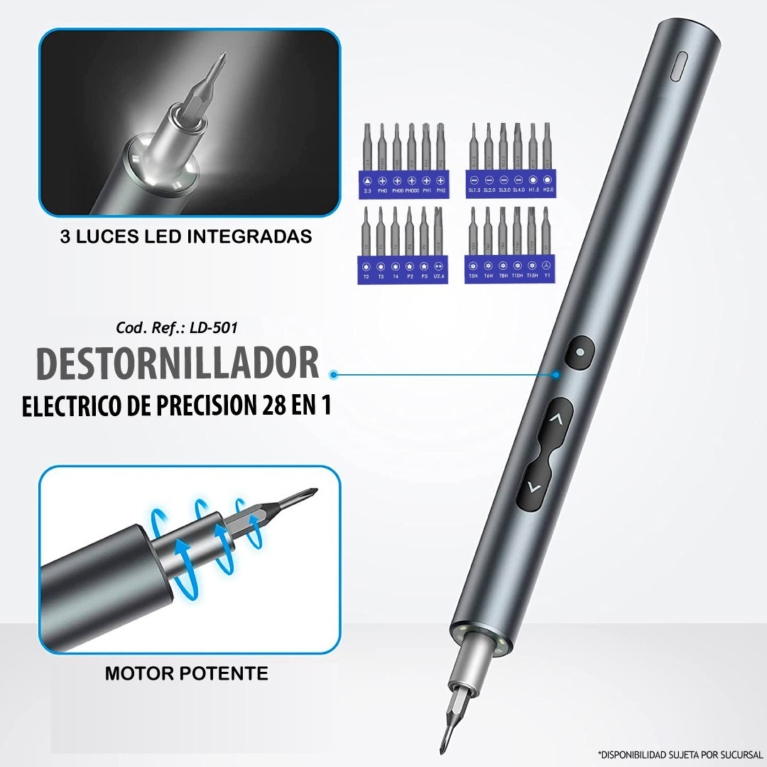 Destornillador Electrico de Precision 28 en 1