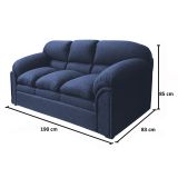 Juego de Sala Ronaldo 3-2-1 M-Azul