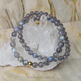 Pulsera elástica de Labradorita
